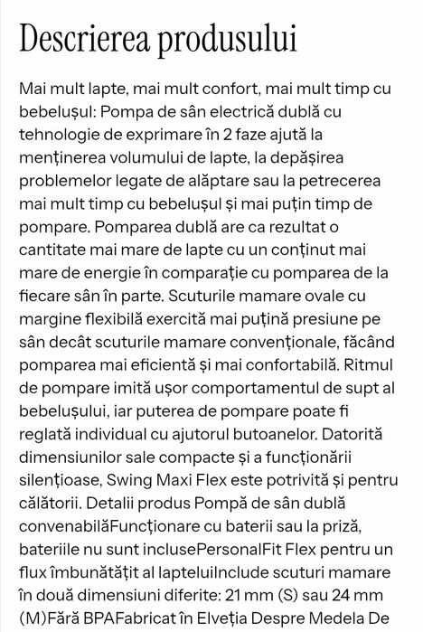 Pompa de san electrica Medela dubla Maxi Flex