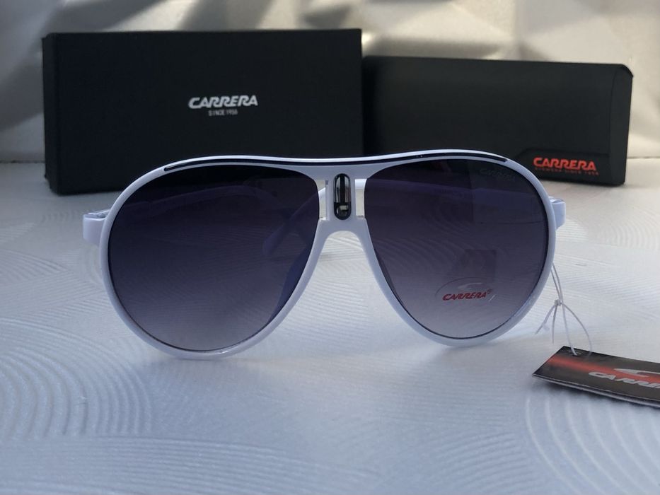 Мъжки слънчеви очила маска carrera 3 цвята черни бели