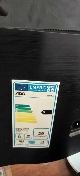 Продавам монитор AOC I2369VM, 1920x1080, 75 Хц, AH-IPS, W-LED