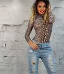 Bodi animal print, super model import Italia