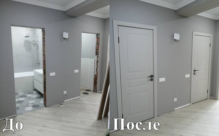 Установка межкомнатных дверей.