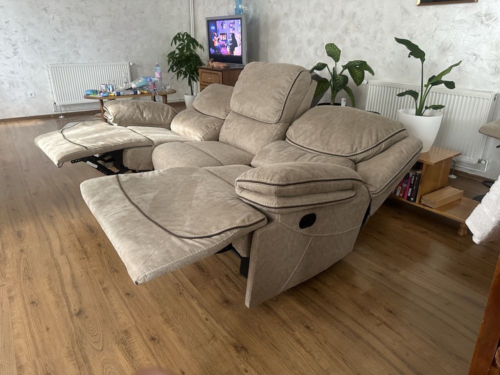 Set Recliner canapea 3 locuri si fotoliu JAMISON mobexpert