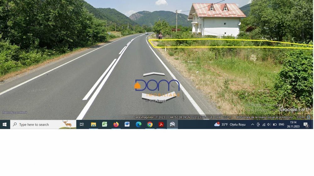 Teren intravilan intre Baile Herculane si Mehadia
