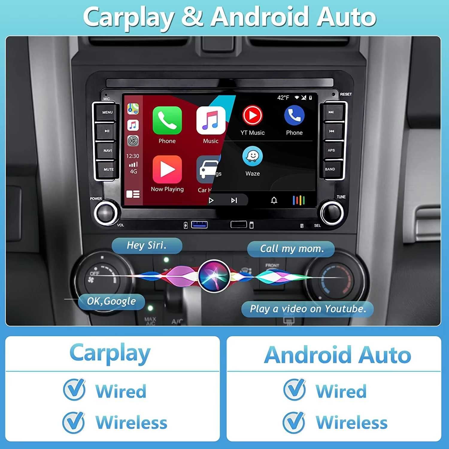 Мултимедия VW volkswagen навигация Golf 5 6 passat Seat Skoda Android