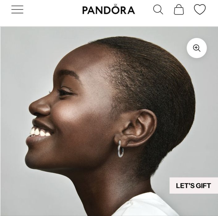 Pandora оригинални обеци сърца