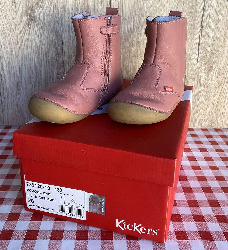 Cizme ghete Kickers masura 26, Socool - Rose Antique