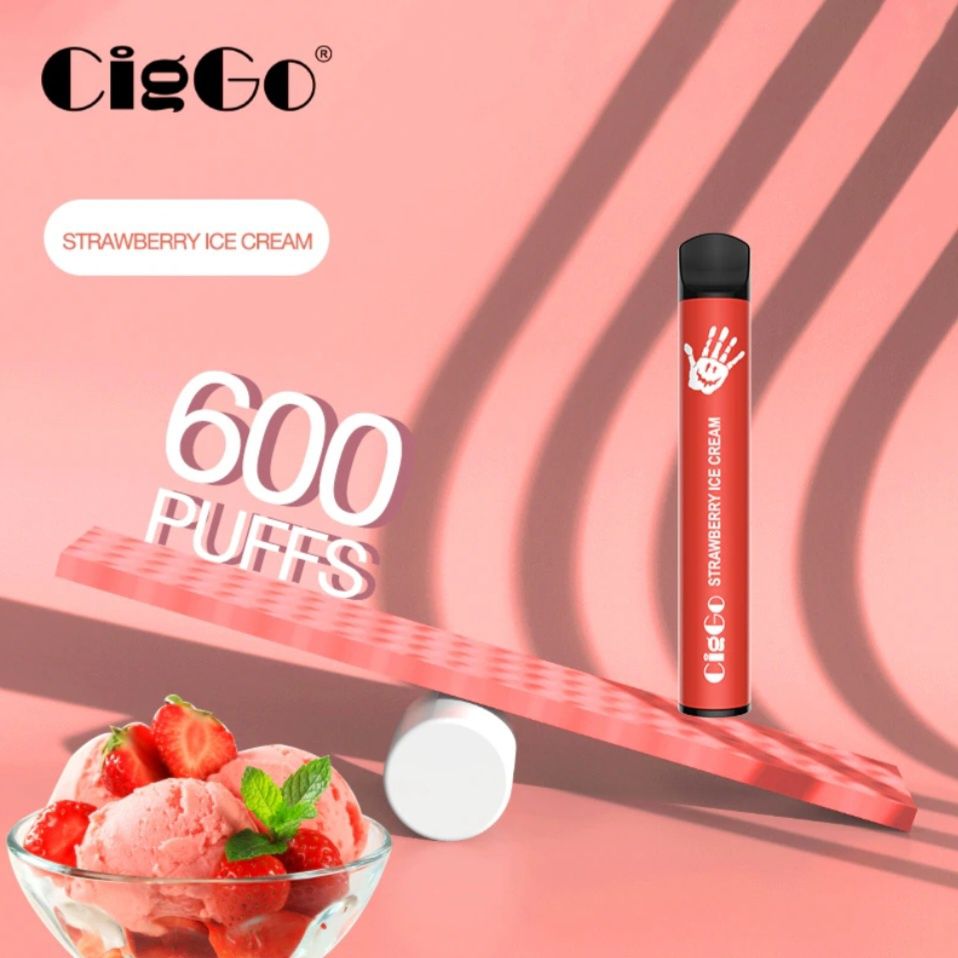 Kit Tigara Electronica CIGGO J1200- 600 - Inghetata cu Capsuni,