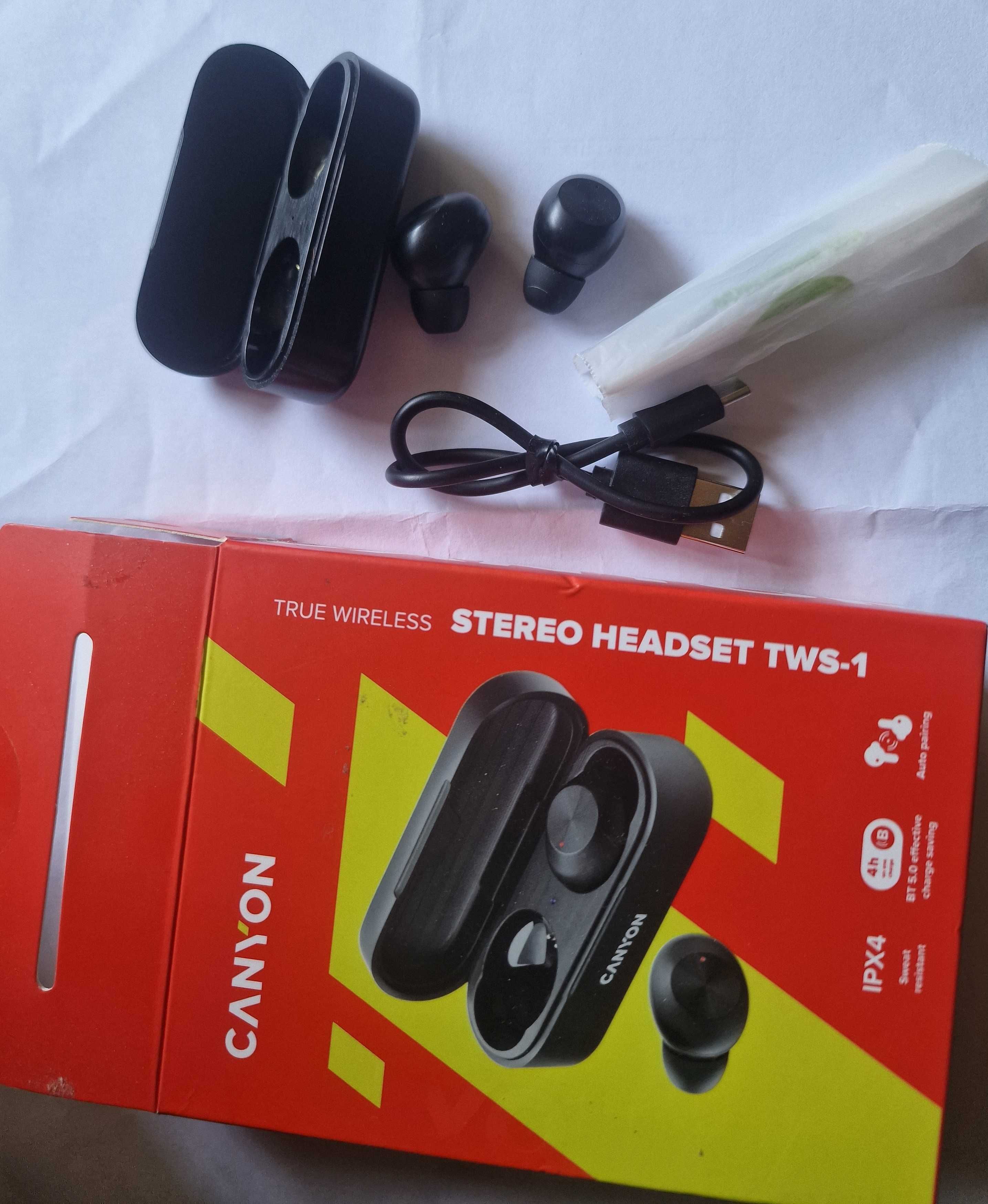 Безжични слушалки Canyon TWS-1 / black