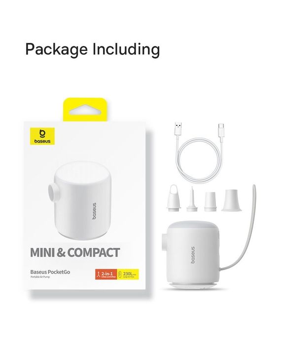 Baseus Mini Inflator – Бързо надуване навсякъде!