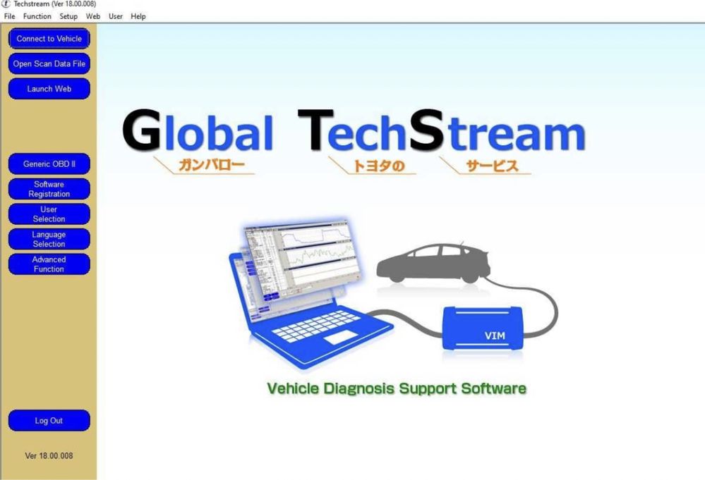 Diagnoza/Tester dedicat Toyota/Lexus MINI-VCI Techstream v18.00.008