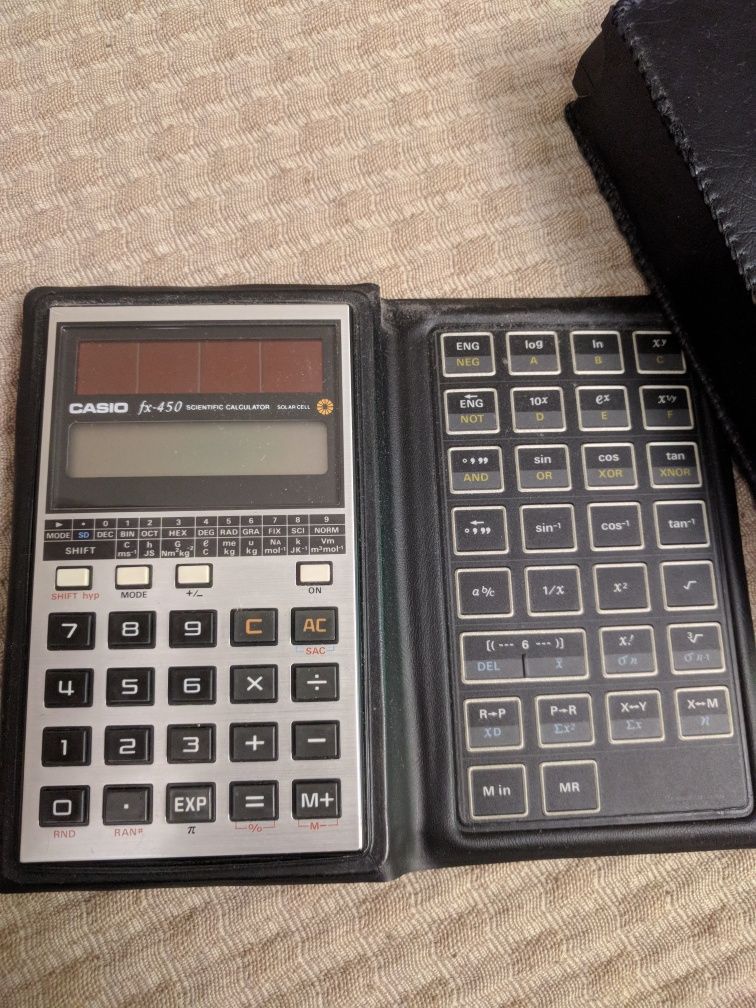 Calculatoare de buzunar de colecție Casio Pocket 8S, FX 450 si Brother