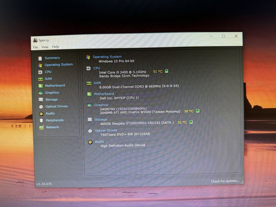 Pc i5 2400, 8gb ram , amd firepro w5000 2gb, hdd 500gb