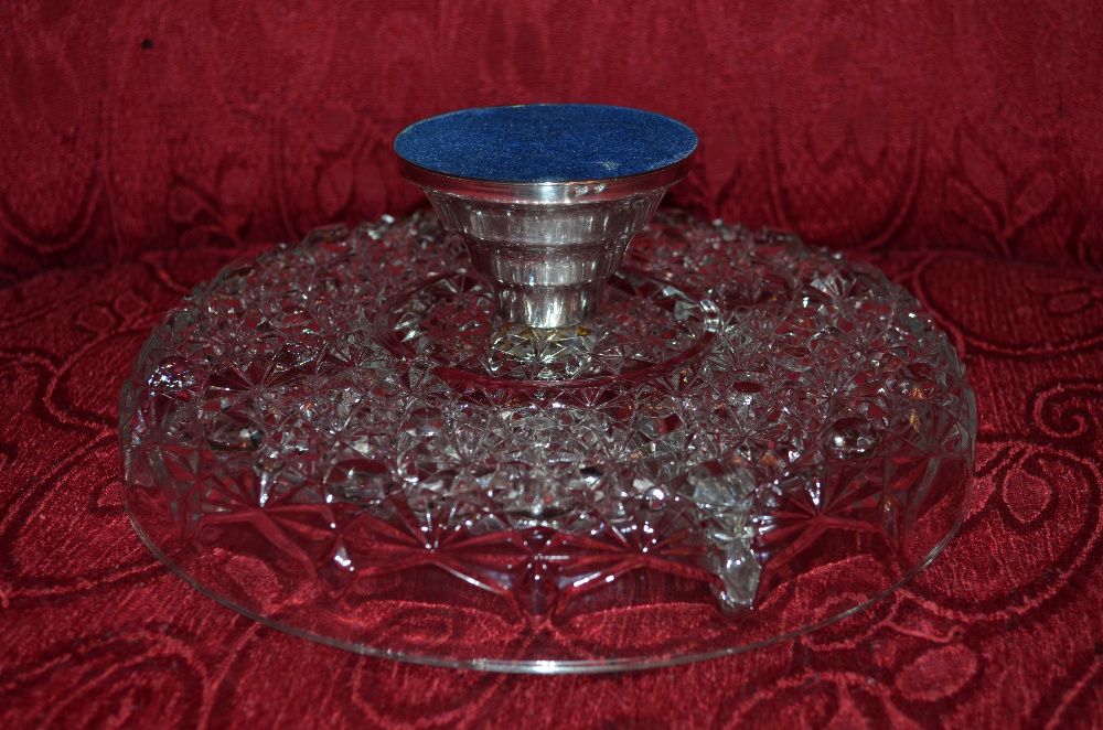 FRUCTIERA ARGINT 800 + CRYSTAL - France - Centru de masa - Vintage !