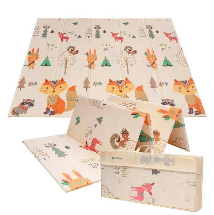 Детски килими, Сгъваема постелка за игра 180х120х1см, водоустойчив