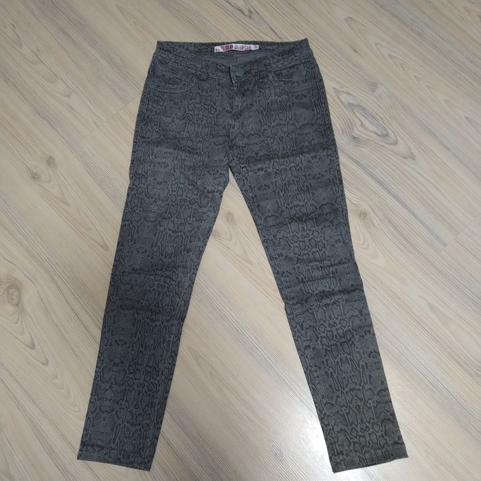 Blugi dama animal print  gri