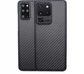 Husa Samsung S20/S21/S22 Plus Ultra Slim Silicon Kevlar Look Neagra