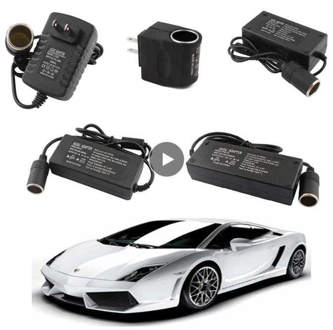 60W 12V Щепсел за Запалка с Женска Букса за Хладилна Кутия Автозапалка