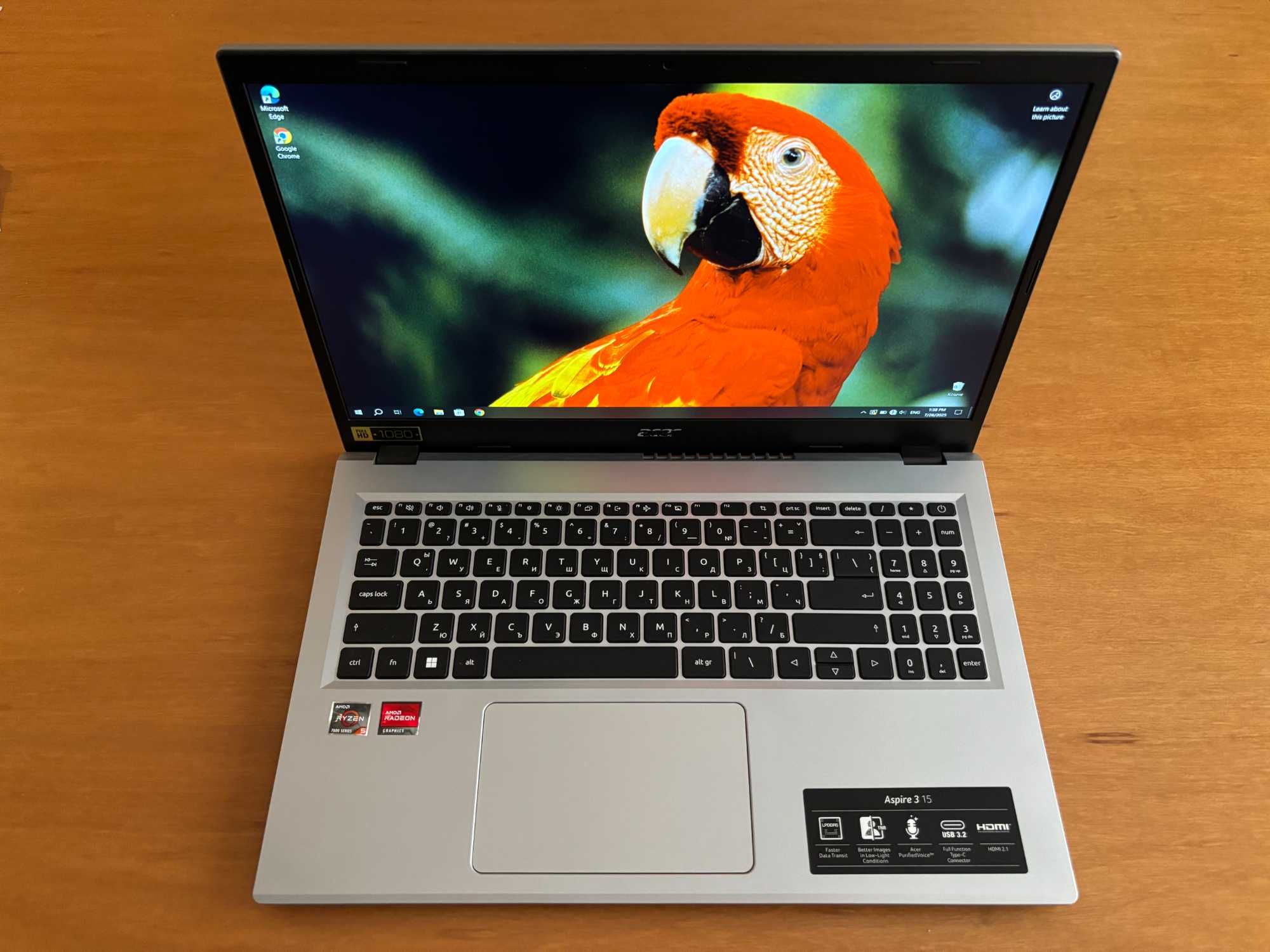 15.6 IPS Ryzen 5 7520U  Acer Aspire 3 16GB DDR4/512GB SSD/ Бат.13 ч.