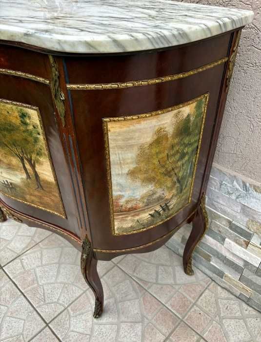 Spectaculoasa comoda-Vernis Martin-ormolu-picioare cabriole-Franta