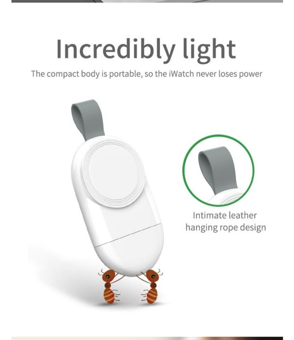 Încărcător iwatch tip breloc sau Curea iwatch 6, 5,4,3 din piele