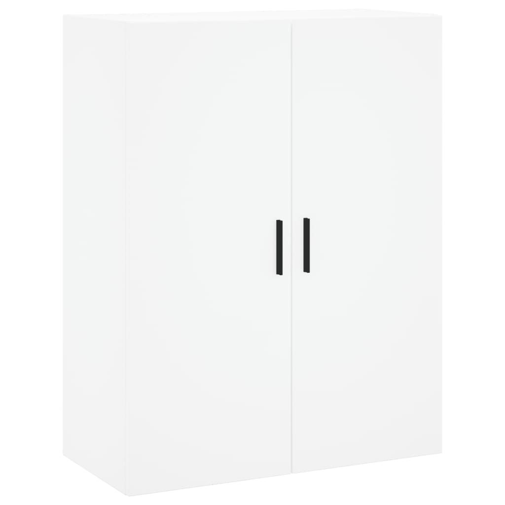 vidaXL Висок шкаф, бял, 69,5x34x180 см, инженерно дърво 3195859