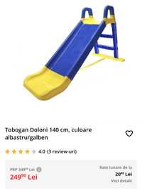 Tobogan Doloni 140 cm, culoare albastru cu galben.