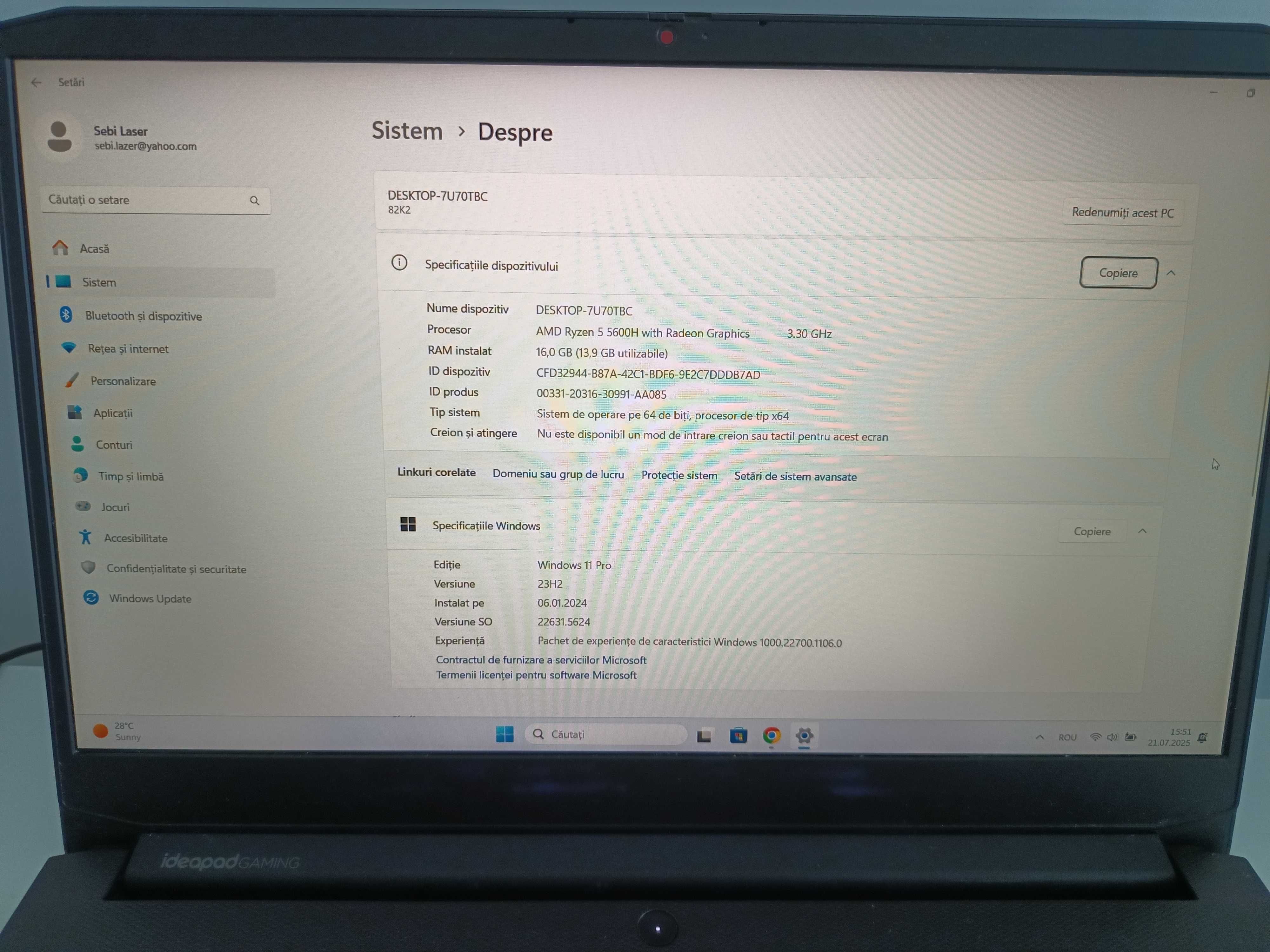 LAPTOP LENOVO LEGION amd ryzen 5 5600H nvidia 1650gtx - 2000 LEI