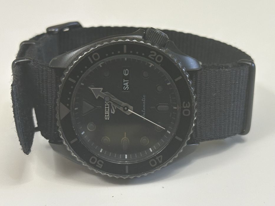 Seiko 5 Sports Blackout Nylon Strap 4R36-07G0