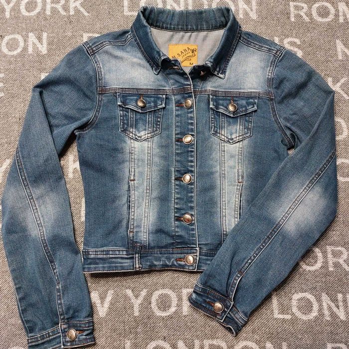 Дамско дънково яке и клин размер М