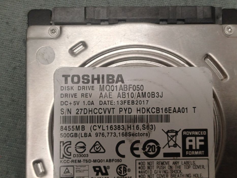 Hard Toshiba MQ01ABF050 500GB SATA 3.0 GB/s 5400RPM 2.5 Inch 7mm Inter