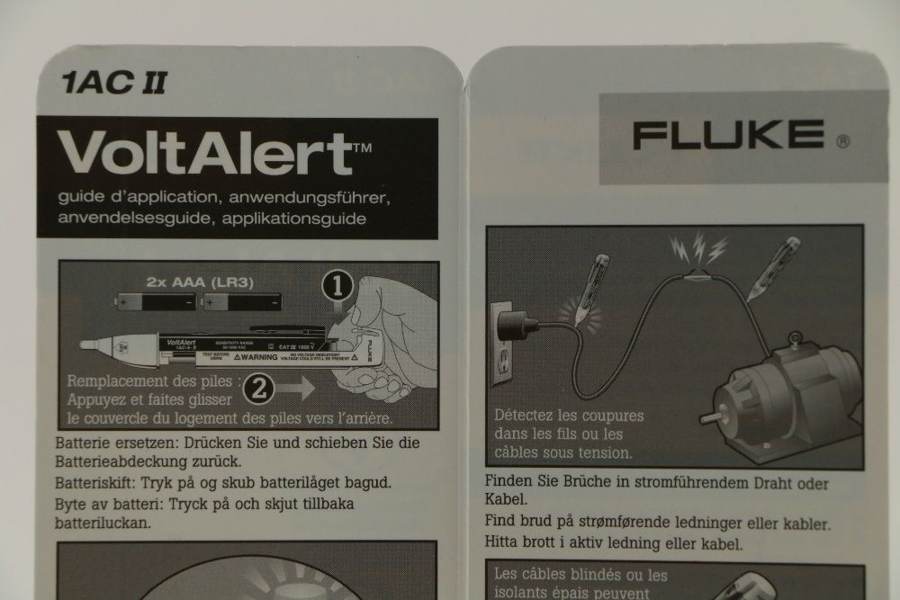 тестер за напрежение до 1000V, джобен размер Fluke,