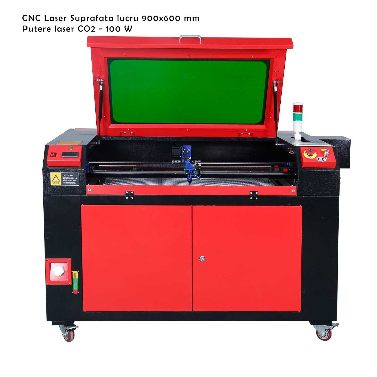 CNC Laser CO₂ 100W 600x900 sau 130W 1400x900 cu Licență LightBurn