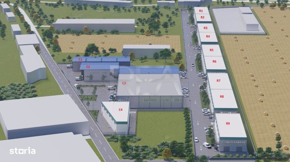 Parc Logistic format din 14 hale partial inchirate | Popesti-Leordeni
