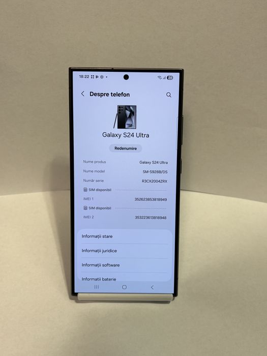 MDM vinde: Samsung S24 Ultra, 512GB, Titanium Black.