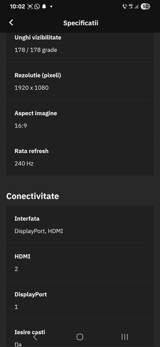 Se vinde monitor Aoc  in perfecta stare de funcționare fara defecte