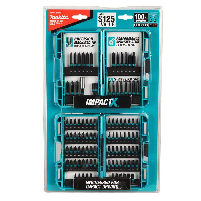 Makita Ударни Битове и Накрайници 100части