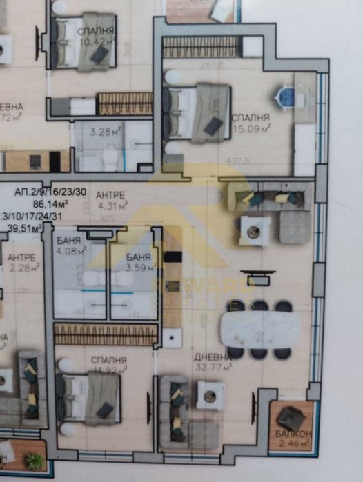 Продава се Тристаен апартамент в София, Младост 1 - 98 кв.м за 2100 €/кв.м - Снимка #6