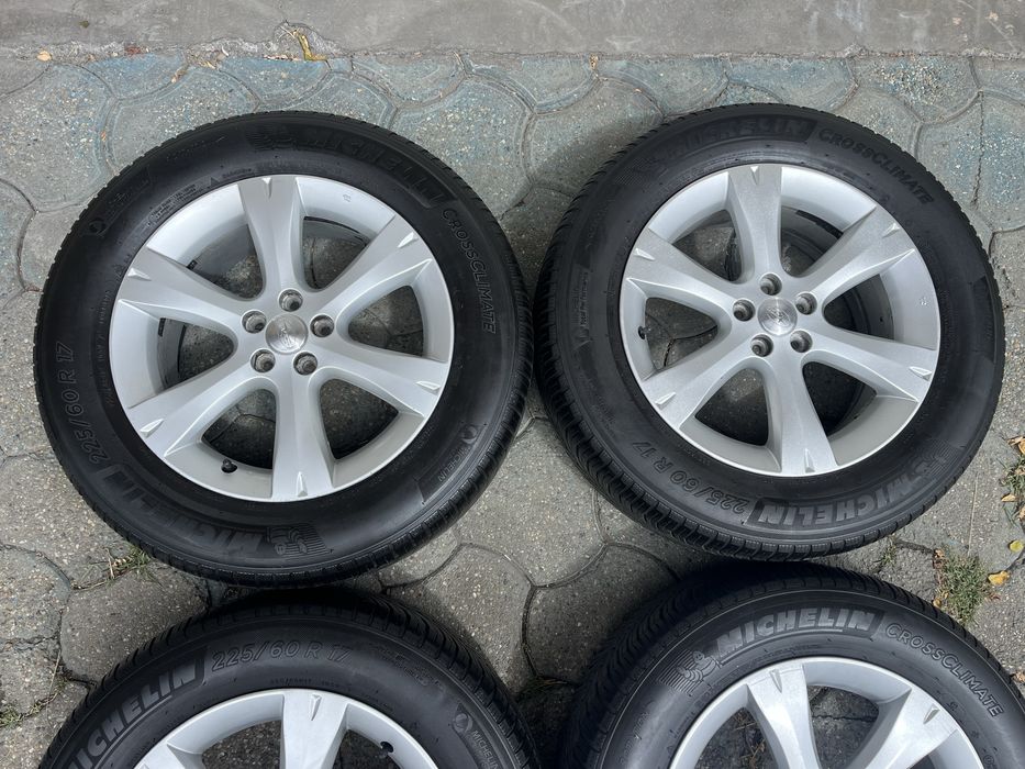 Jante aliaj 5x100mm, anvelope iarna 225/60 R17 Subaru Forester Outback