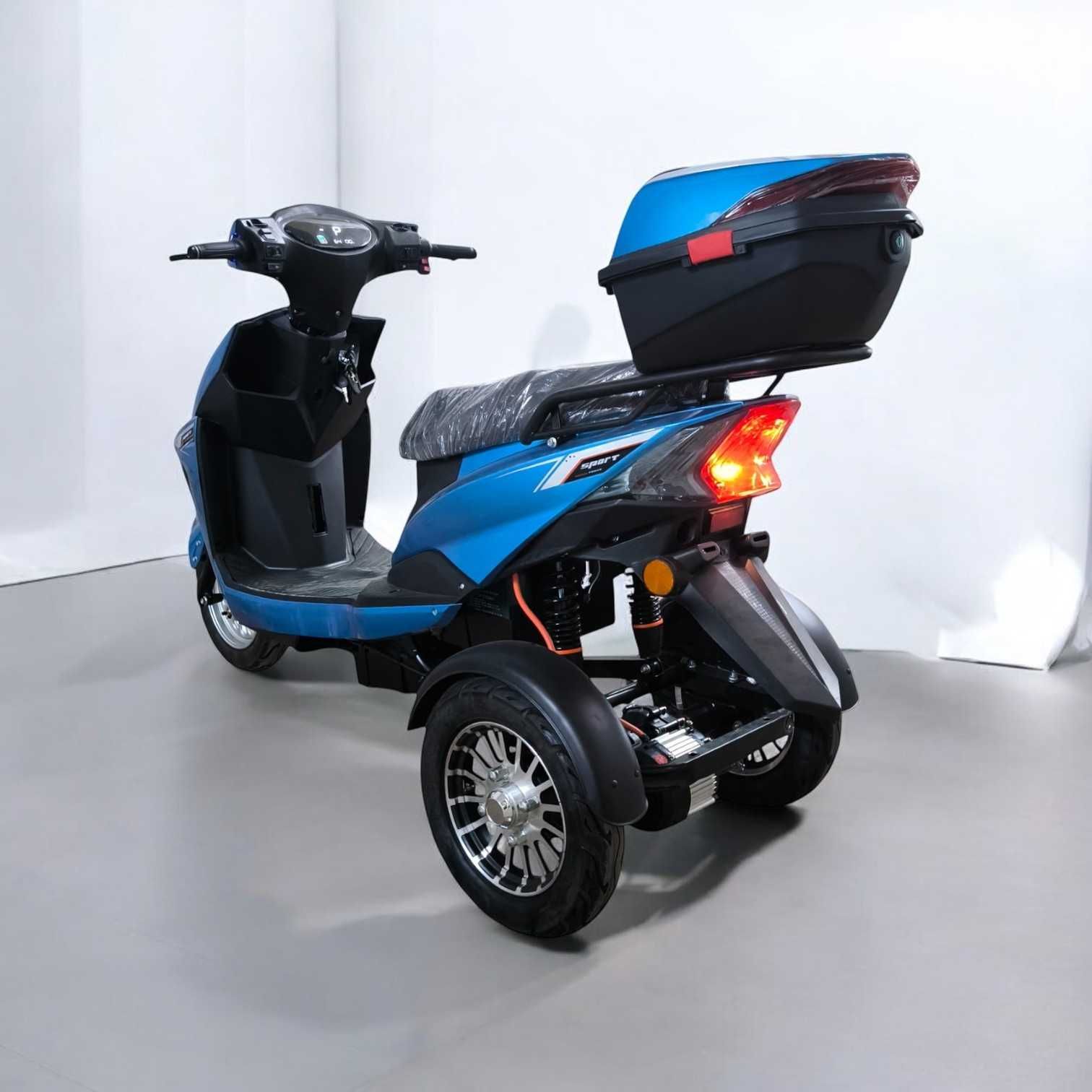 Електрически скутер-триколка Electric Sport 2000W | 60V | 24AH | BLUE