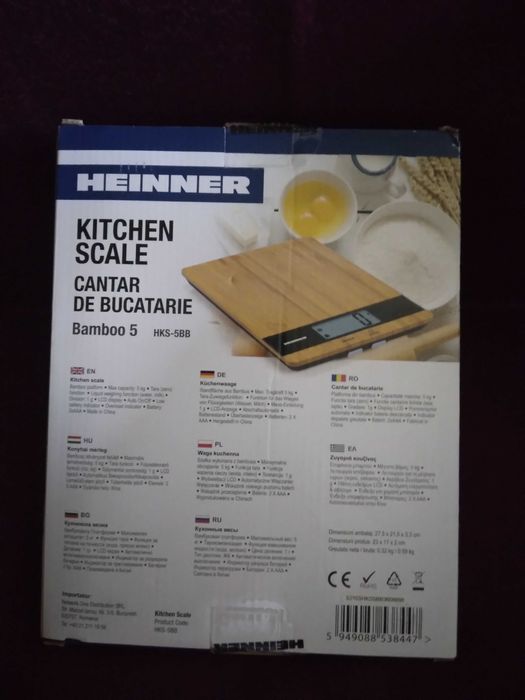 Cantar de bucatarie Heinner Bamboo 5 HKS-5BB