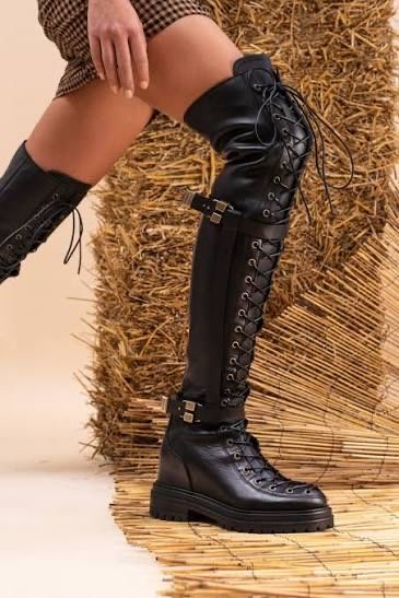 Кожени дамски ботуши MUSETTE