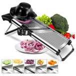 Ръчно ренде за зеленчуци Mandoline Dial Slicer кухненско ренде стомана