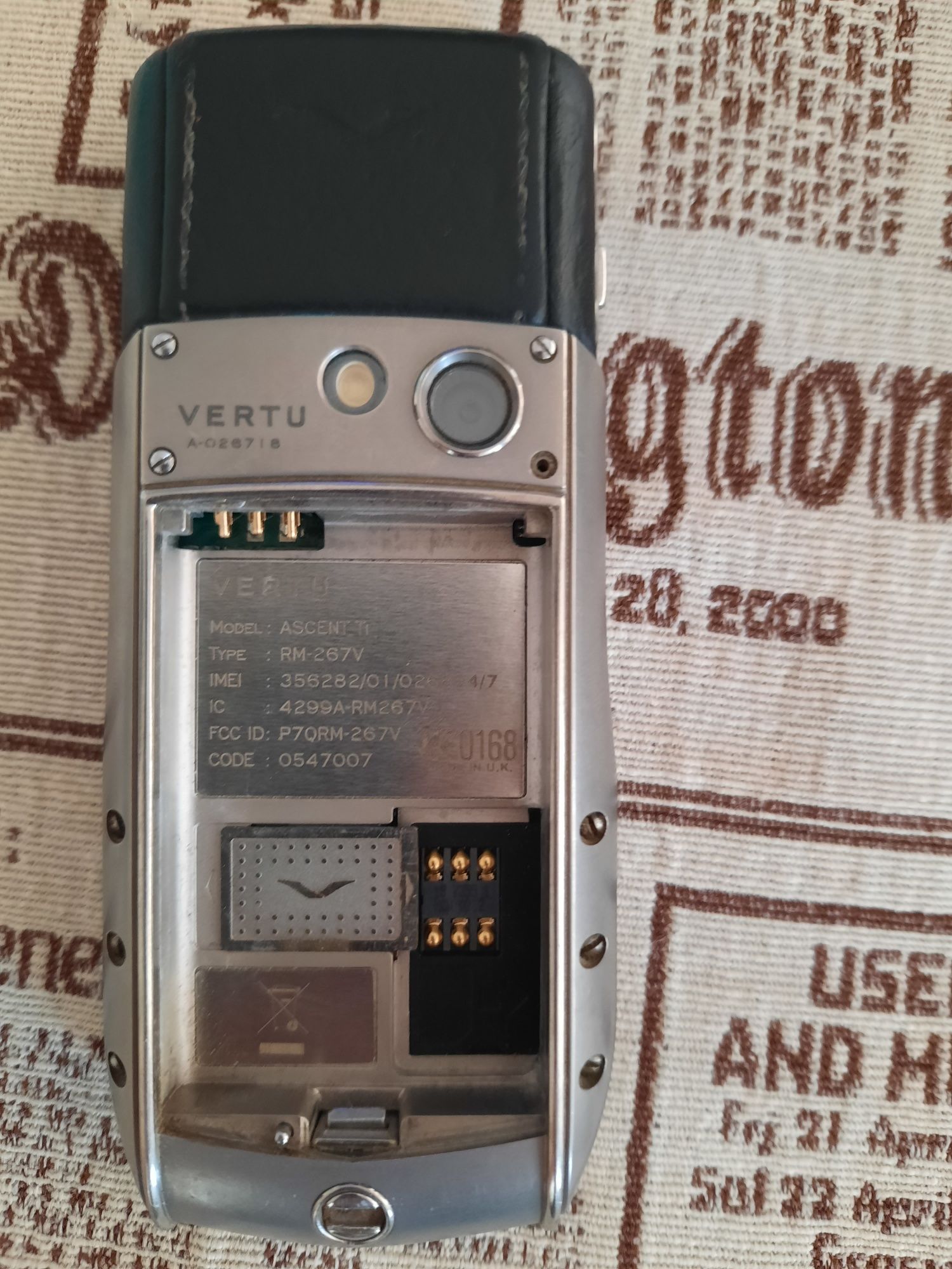 Vertu Ascent Ti made uk