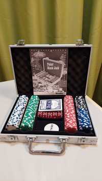 Комплект за покер с 200 чипа и метален куфар