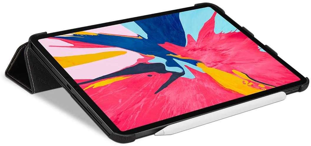 Husă din piele StilGut pentru iPad Pro 11" 2018 neagră Sigilat !