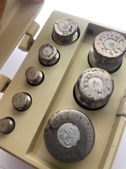 Set greutati analitice laborator ELTIM 5-200 clasa4 otel tip B vintage