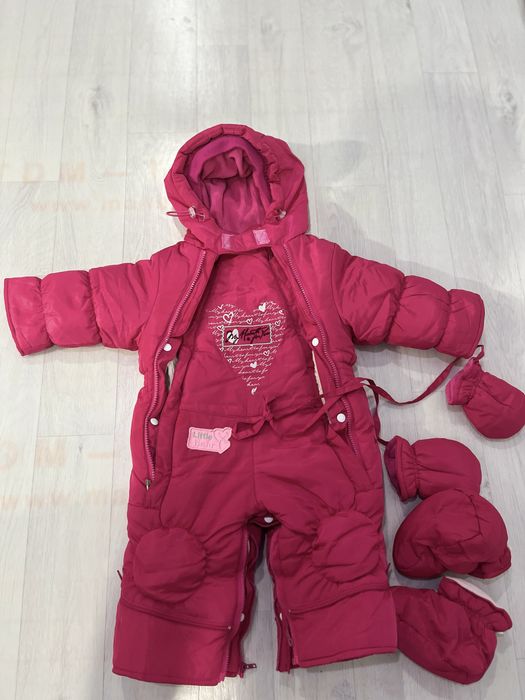 2 штук детского комбеза розовый красный размер 57 см