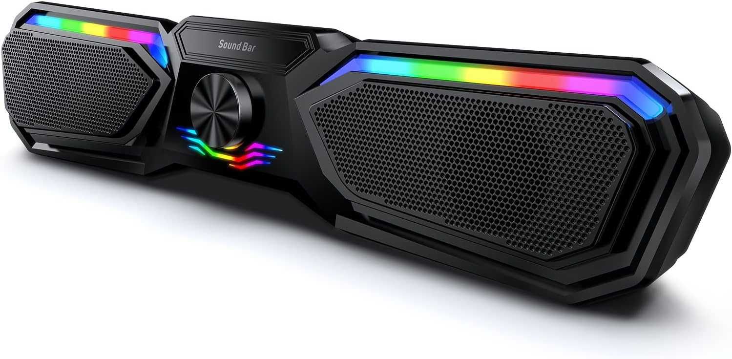 Difuzoare Boxa Soundbar Computer PC Bluetooth RGB USB stereo HiFi 12W