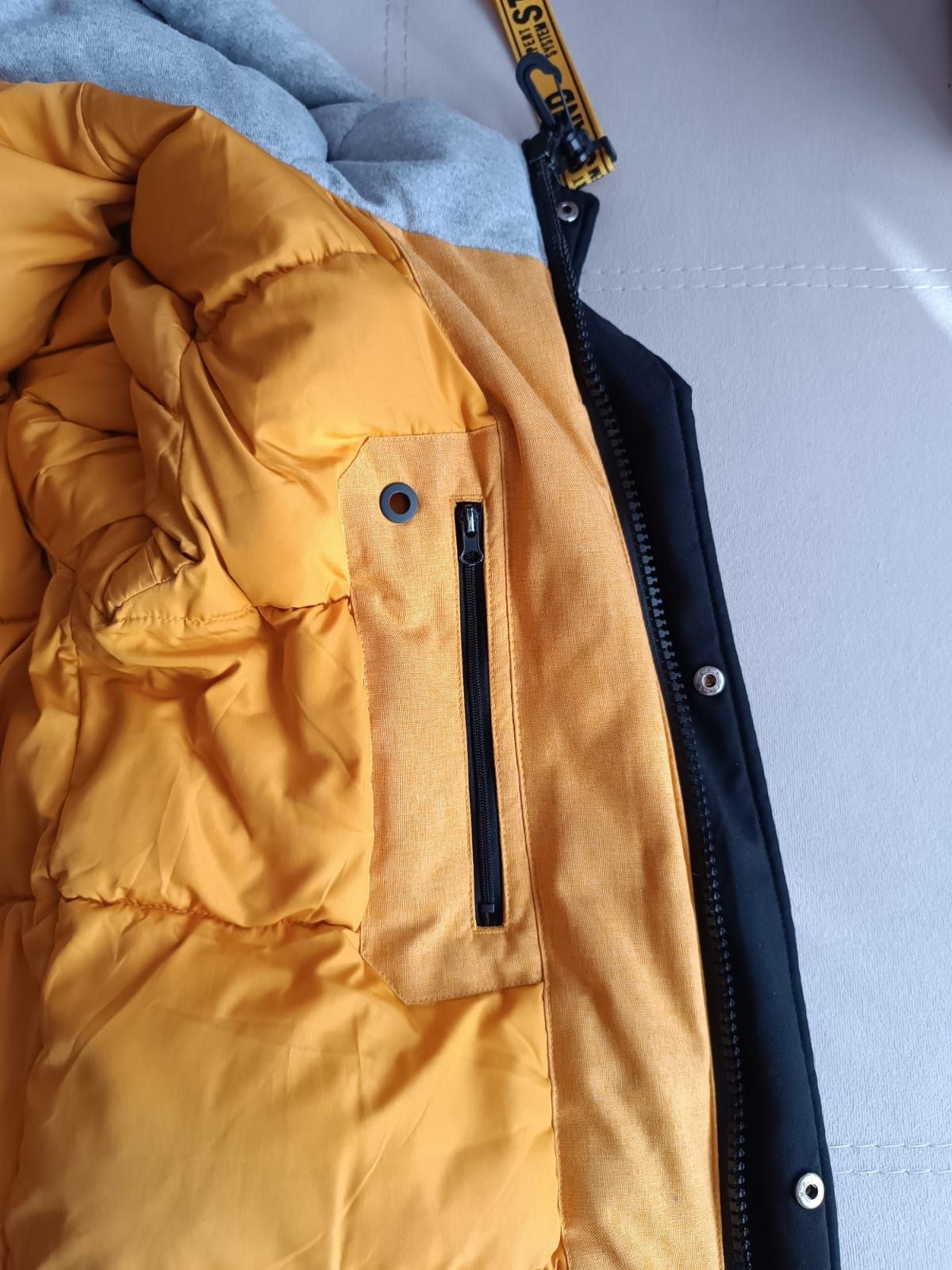 Куртка зимняя с капюшоном удлиненная пуховик размер 42 /164
