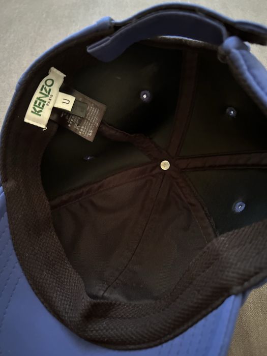 Kenzo blue tiger print baseball cap